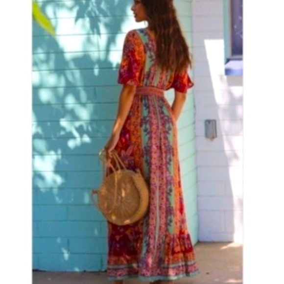 NEW stunning embellished boho maxi floral dress - Picture 4 of 4